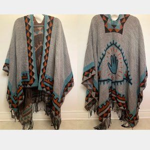 Brand New Boho Poncho Sweater
